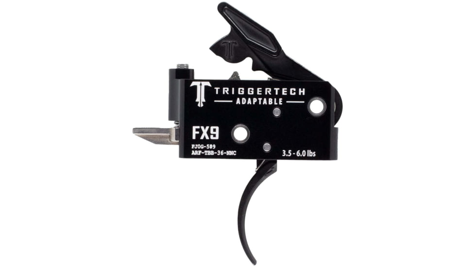 Triggertech FX-9 Adaptable Trigger, Curved, 3.5-6 lbs., Black, ARF-TBB-36-NNC