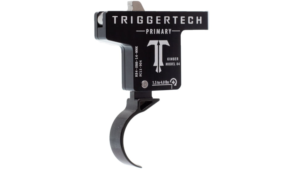 Triggertech Primary Kimber Model 84 Rifle Trigger, Single-Stage, Curved, 1.5-4lb, Black PVD, K84-SBB-14-NNK