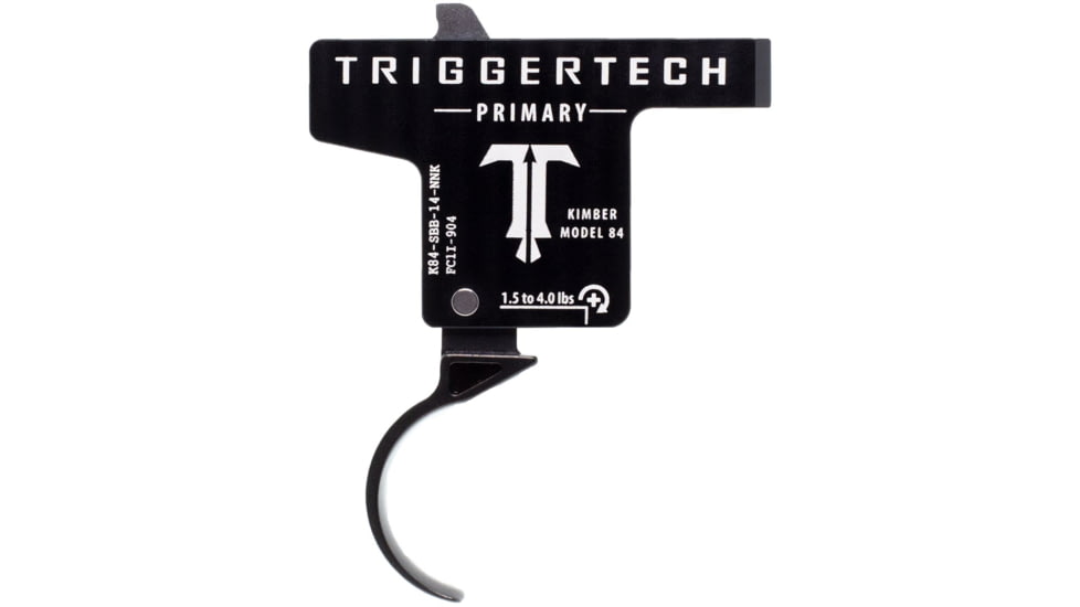 Triggertech Primary Kimber Model 84 Rifle Trigger, Single-Stage, Curved, 1.5-4lb, Black PVD, K84-SBB-14-NNK