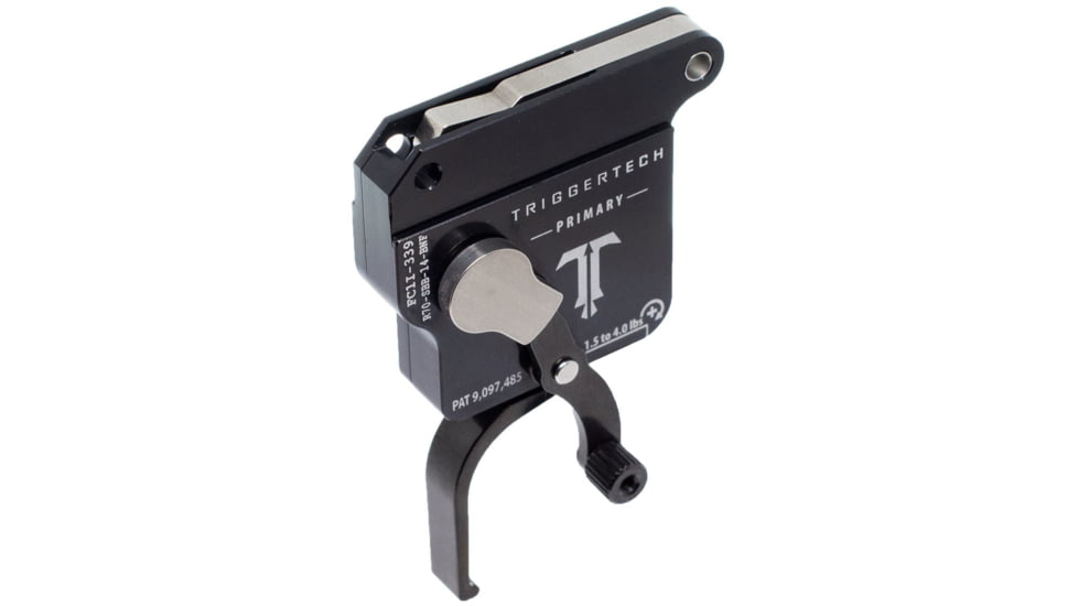 Triggertech Primary Bottom Safety Trigger, Remington 700, 1.5-4 lb Pull, Ambidextrous, Flat, Anodized, Black, R70-SBB-14-BNF