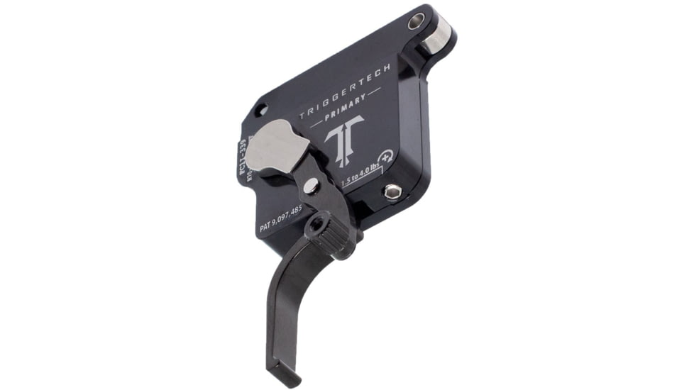 Triggertech Primary Bottom Safety Trigger, Remington 700, 1.5-4 lb Pull, Ambidextrous, Flat, Anodized, Black, R70-SBB-14-BNF