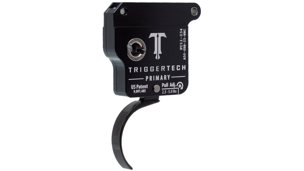 Triggertech Primary Trigger, Armalite AR-50, 2.5-5 lb Pull, Ambidextrous, Curved, Anodized, Black, A50-SBB-25-NNC