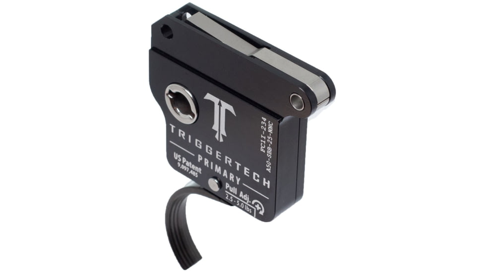 Triggertech Primary Trigger, Armalite AR-50, 2.5-5 lb Pull, Ambidextrous, Curved, Anodized, Black, A50-SBB-25-NNC