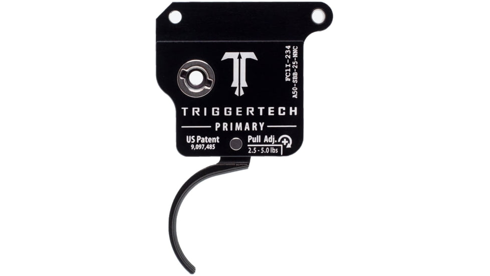 Triggertech Primary Trigger, Armalite AR-50, 2.5-5 lb Pull, Ambidextrous, Curved, Anodized, Black, A50-SBB-25-NNC