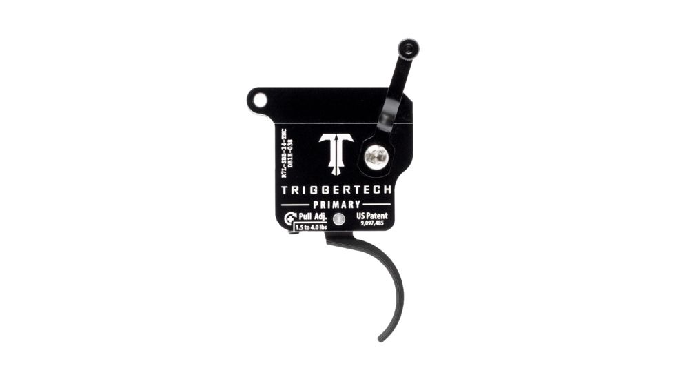 Triggertech Rem 700 Left Black Primary Curved Clean Trigger, PVD Black, R7L-SBB-14-TNC