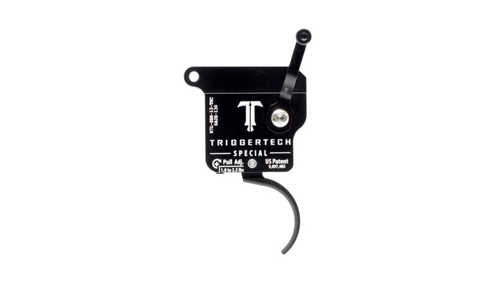Triggertech Rem 700 Left Black Special Curved Clean Trigger, PVD Black, R7L-SBB-13-TNC
