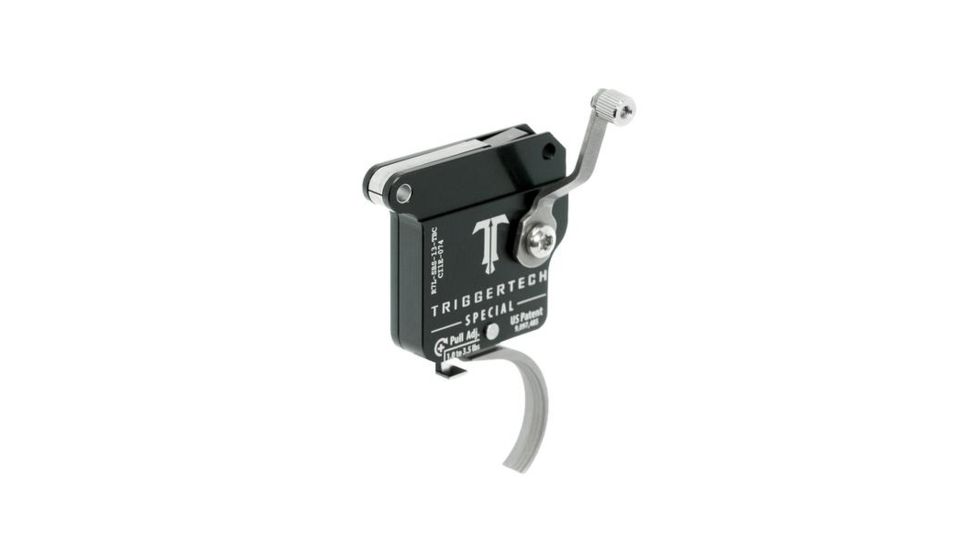Triggertech Rem 700 Left Black Special Curved Clean Trigger, PVD Black, R7L-SBB-13-TNC