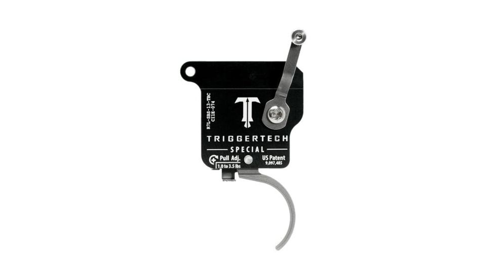 Triggertech Rem 700 Left Black Special Curved Clean Trigger, PVD Black, R7L-SBB-13-TNC