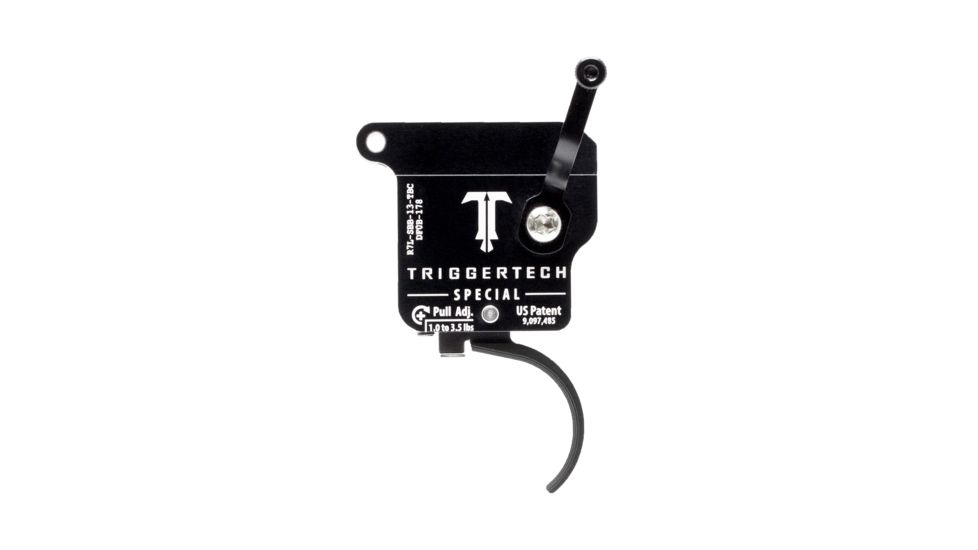 Triggertech Rem 700 Left Black Special Curved Trigger, PVD Black, R7L-SBB-13-TBC