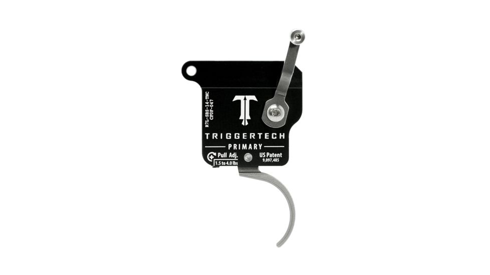 Triggertech Rem 700 Left Primary Curved Clean Trigger, Stainless R7L-SBS-14-TNC