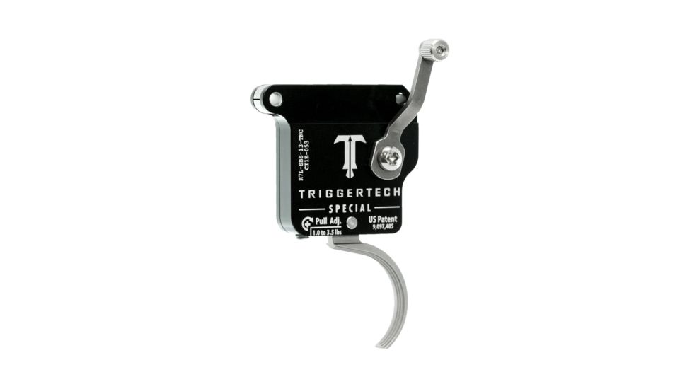 Triggertech Rem 700 Left Special Curved Clean Trigger, Stainless R7L-SBS-13-TNC