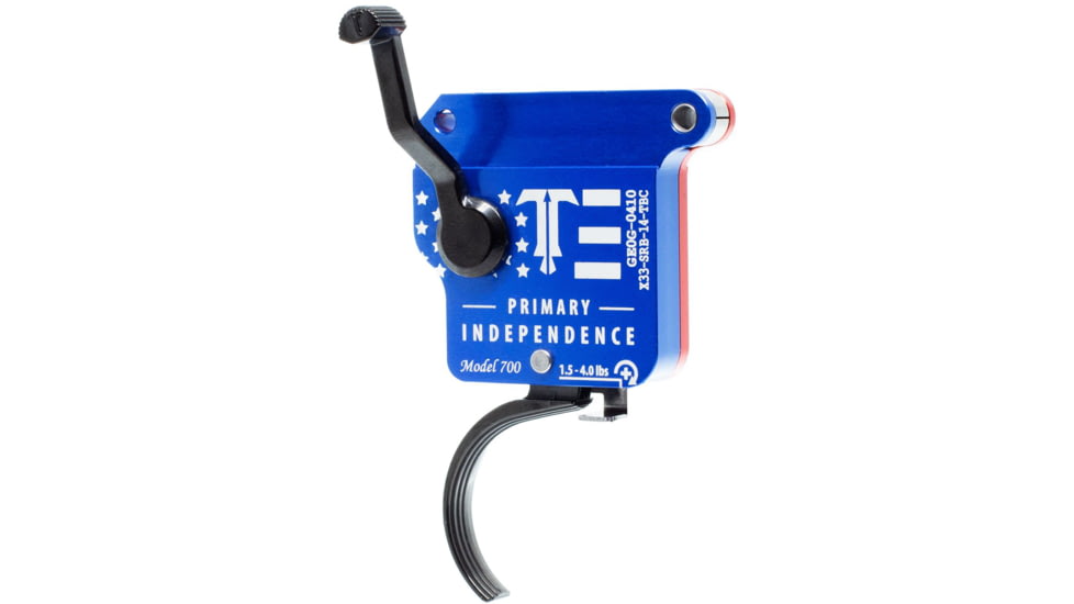 Triggertech Rem 700 Primary Independence Day Trigger, Red Upper, Blue Lower, X33-SRB-14-TBC