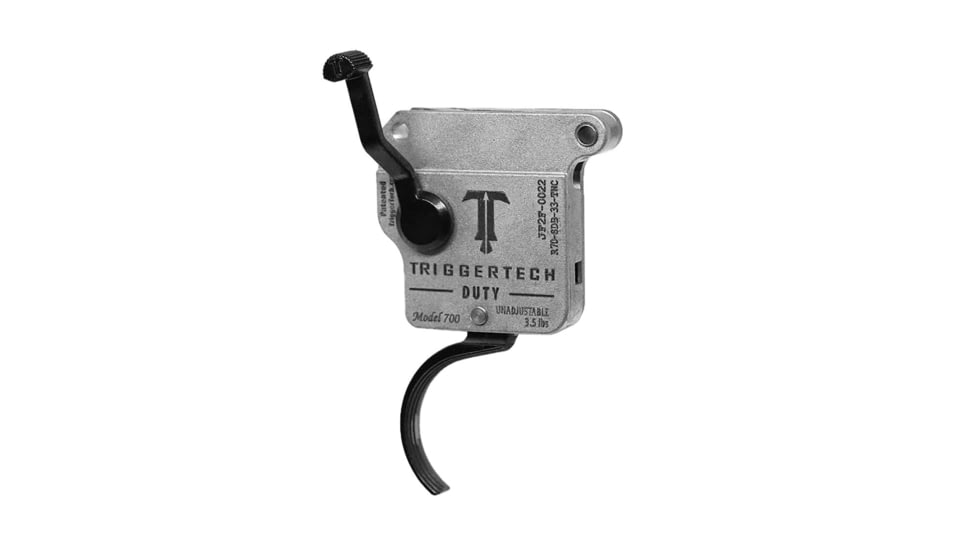 Triggertech Rem700 Duty Rifle Trigger w/o Bolt Release, Curved, 3.5lb, Black, R70-SDB-33-TNC
