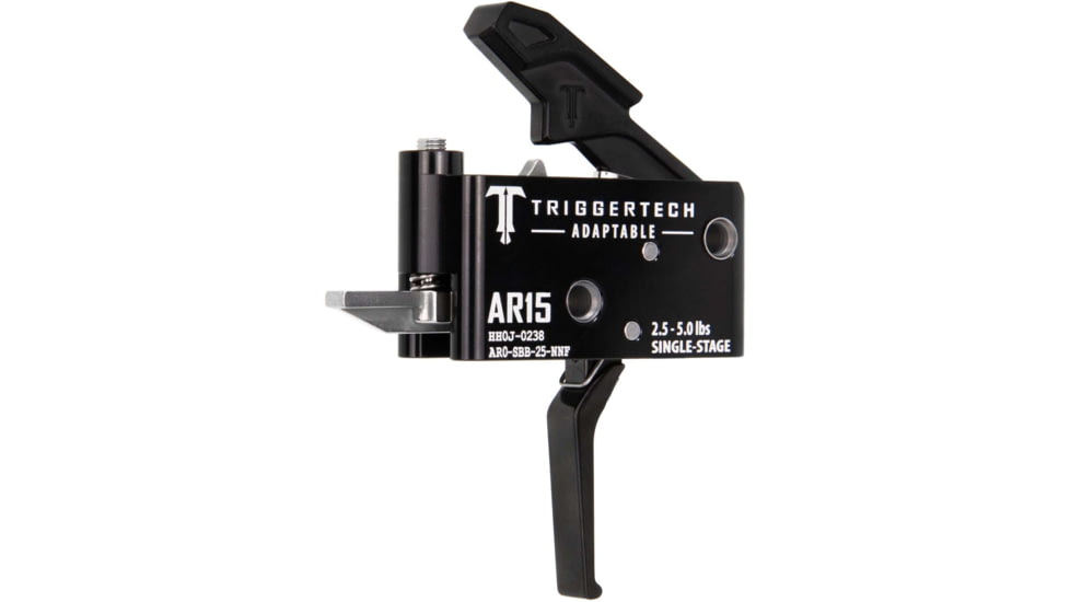 Triggertech Single-Stage Adaptable Flat Trigger, Black/Black, AR0-SBB-25-NNF