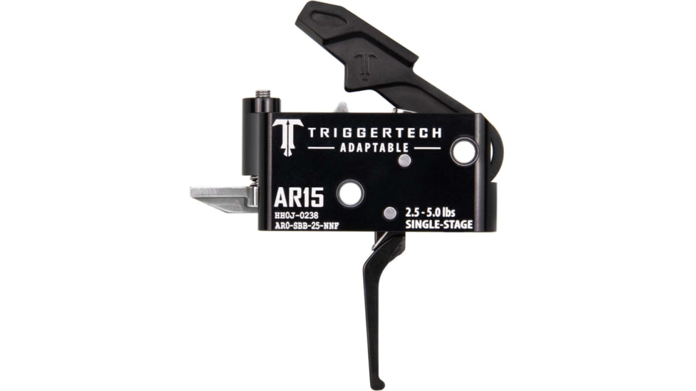 Triggertech Single-Stage Adaptable Flat Trigger, Black/Black, AR0-SBB-25-NNF