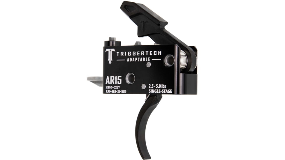 Triggertech Single-Stage Adaptable Pro Curved Trigger, Black/Black, AR0-SBB-25-NNP