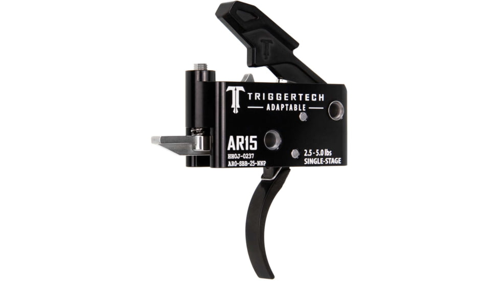 Triggertech Single-Stage Adaptable Pro Curved Trigger, Black/Black, AR0-SBB-25-NNP