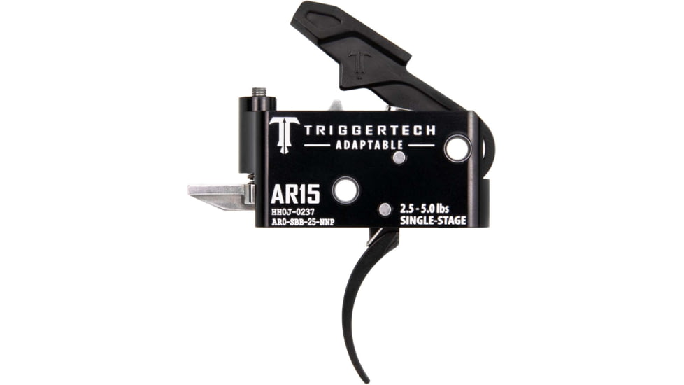 Triggertech Single-Stage Adaptable Pro Curved Trigger, Black/Black, AR0-SBB-25-NNP