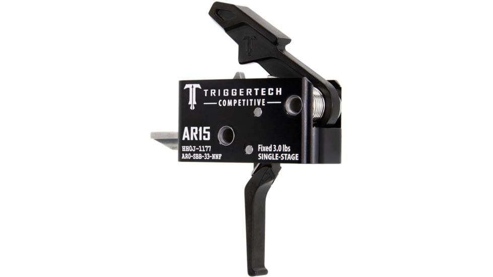 Triggertech Single-Stage Competitive Flat Trigger, Black/Black, AR0-SBB-33-NNF