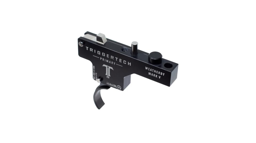 Triggertech Weatherby Mark V Primary Curved Trigger, 1.5 - 4 lb, Black, WM5-SBB-14-NBW