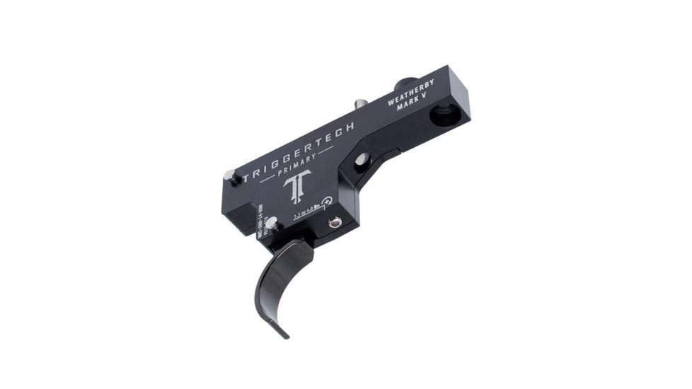 Triggertech Weatherby Mark V Primary Curved Trigger, 1.5 - 4 lb, Black, WM5-SBB-14-NBW