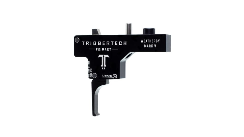Triggertech Weatherby Mark V Primary Flat Trigger, 1.5 - 4 lb, Black, WM5-SBB-14-NBF