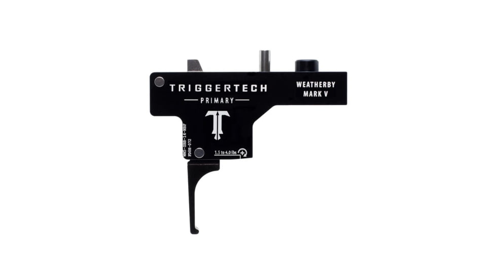 Triggertech Weatherby Mark V Primary Flat Trigger, 1.5 - 4 lb, Black, WM5-SBB-14-NBF