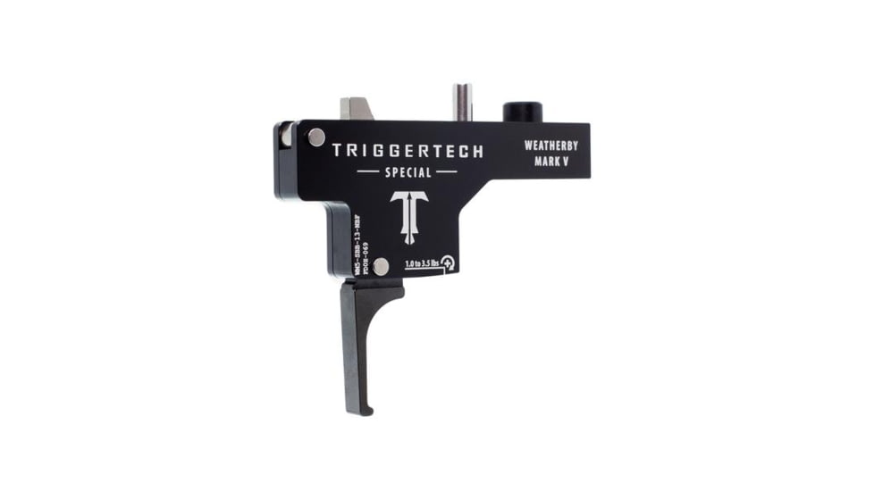 Triggertech Weatherby Mark V Special Flat Trigger, 1 - 3.5 lb, Black, WM5-SBB-13-NBF
