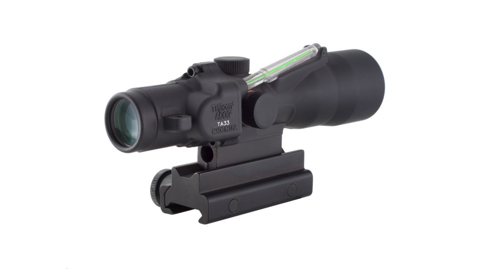 Trijicon ACOG 3x30 Scope, Dual Illuminated Green Chevron .308 Ballistic Reticle w/TA60 Mount, TA33G-9
