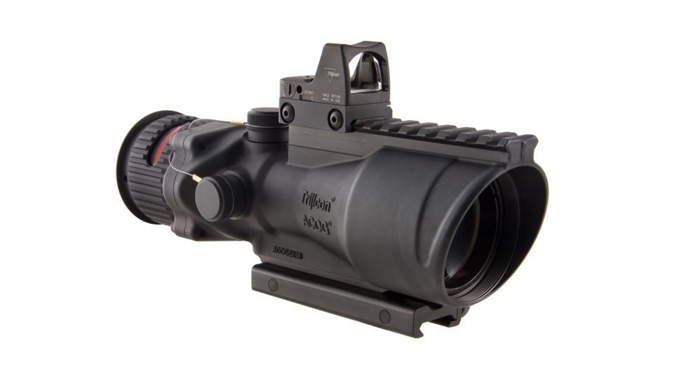 Trijicon ACOG 6x48 Red Chevron .223 Reticle Rifle Scope w/Mount &amp; 8MOA RMR Sight, Open Box