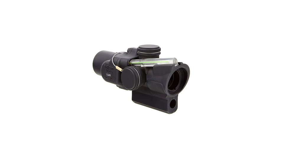 Trijicon 1.5x16S Compact ACOG Rifle Scope,Dual Illuminated Green Ring,2 MOA Center Dot Reticle w/ M16 Carry Handle Base and Mounting Screw 400140