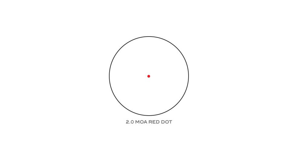 Trijicon 1x25 MRO Patrol 2.0 MOA ADJ Red Dot Sight, No Mount, Black, 2200017