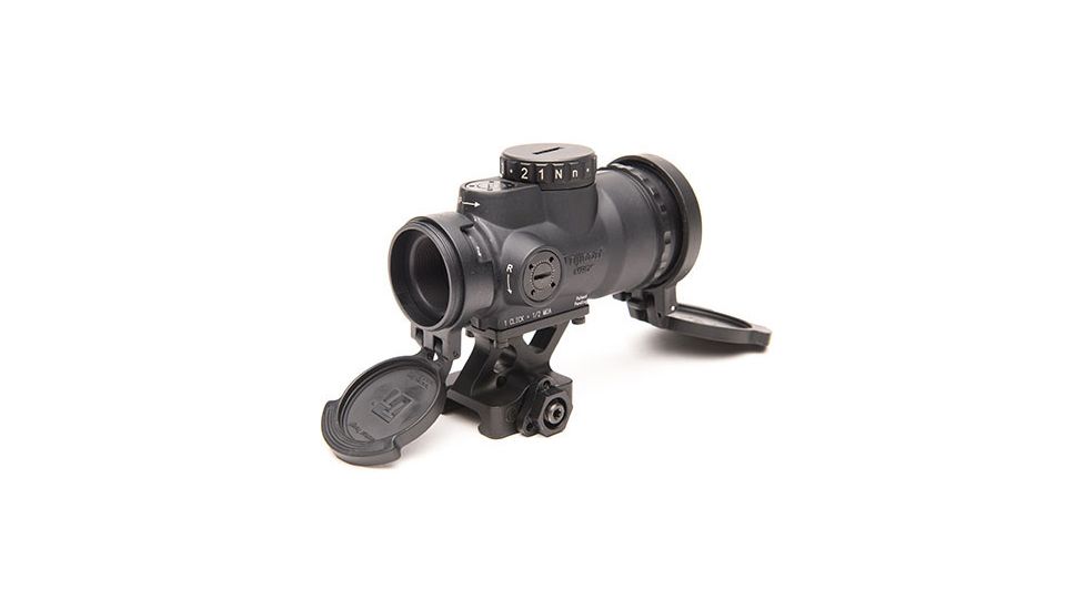 Trijicon 1x25 MRO Patrol 2 MOA Adjustable Red Dot Sight w/ 1/3 Co-Witness Quick Release Mount AC32071, Black, 2200018