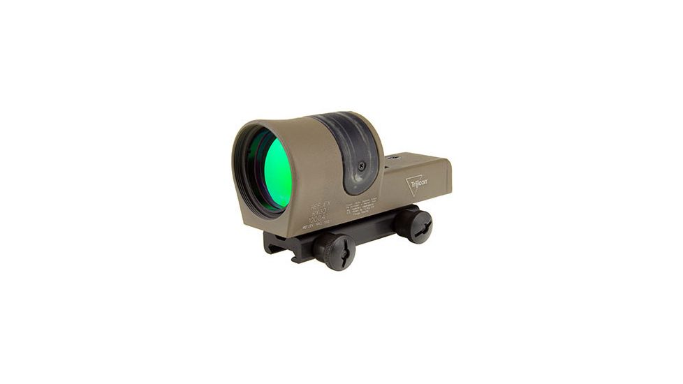 Trijicon 1x42 Reflex Sight, CK-FDE, Amber 6.5 MOA Dot Reticle, ACOG Base with TA51 Fla, 800091