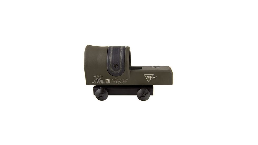 Trijicon 1x42 Reflex Sight, CK- ODG, Amber 4.5 MOA Dot Reticle, ACOG Base with TA51 Fla, 800108