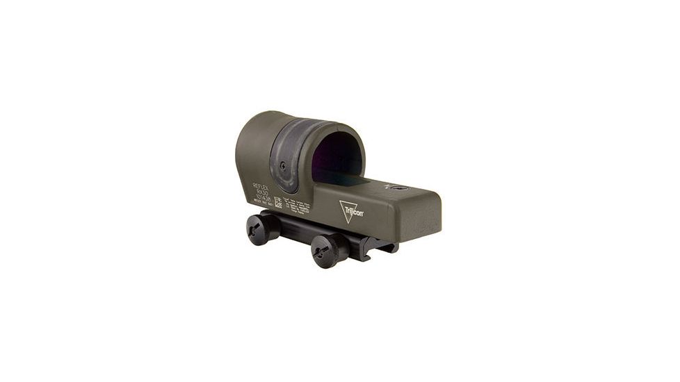 Trijicon 1x42 Reflex Sight, CK-ODG, Amber 6.5 MOA Dot Reticle, ACOG Base with TA51 Fla, 800090