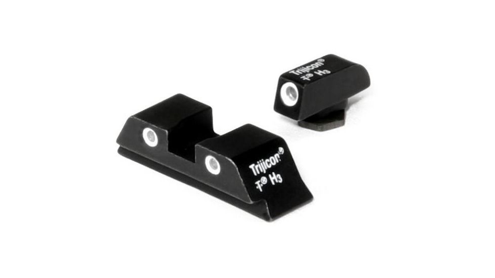 Trijicon Bright &amp; Tough 3 Dot Night Sight Set, Green Front &amp; Rear - For Glock 17/17L/19/22/23/24/26/27/33/34/35/38/39 - GL01