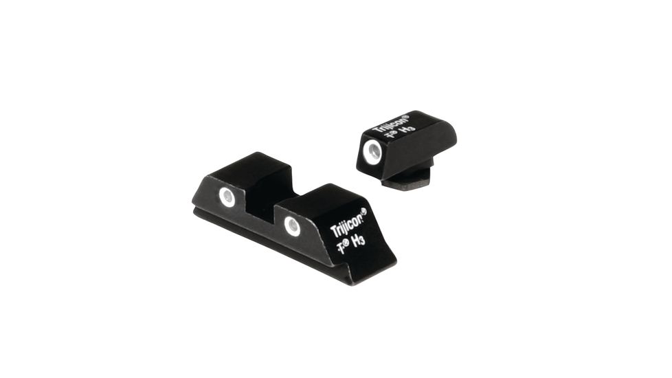 Trijicon Bright &amp; Tough 3 Dot High Night Sight Set - Green Front - For Glocks