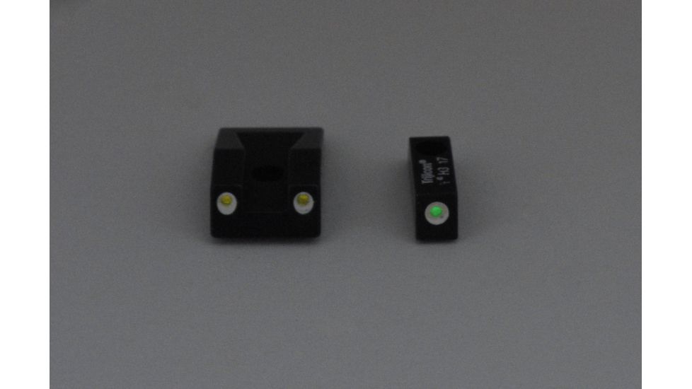 Trijicon Bright &amp; Tough 3 Dot Night Sight Set, Green Front &amp; Yellow Rear - Taurus PT111/132/138/140/145