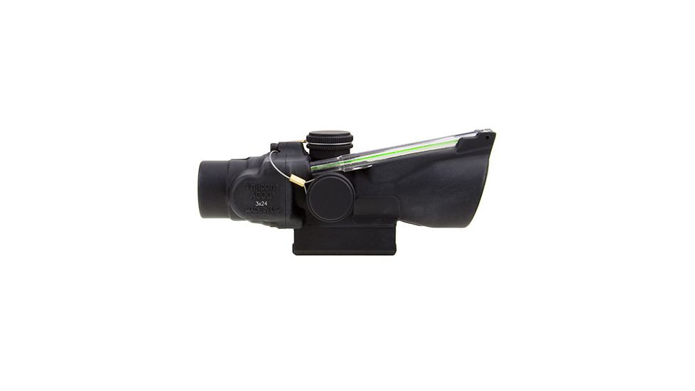 Trijicon 3x24 XB Compact ACOG Crossbow Scope, Dual Illuminated Green Chevron 300-340fps Bolt Drop Reticlew/M16 Carry Handle Base 400143