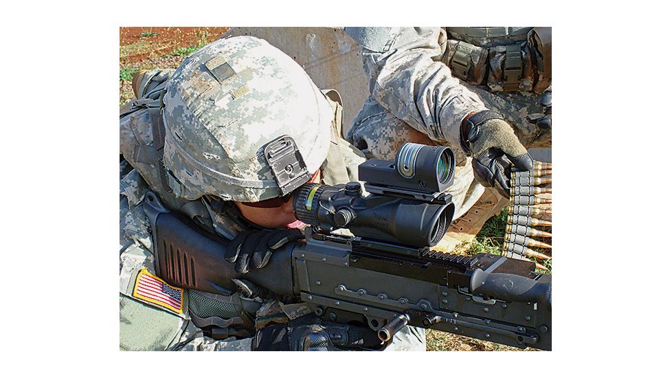 Trijicon ACOG TA33 3x30mm Rifle Scope, Black, Amber Crosshair .308 / 168 Grain Reticle, MOA Adjustment, 400122