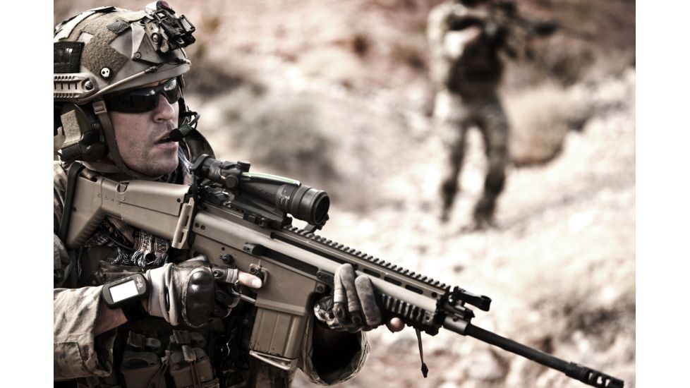 Trijicon ACOG TA33 3x30mm Rifle Scope, Black, Amber Crosshair .308 / 168 Grain Reticle, MOA Adjustment, 400122