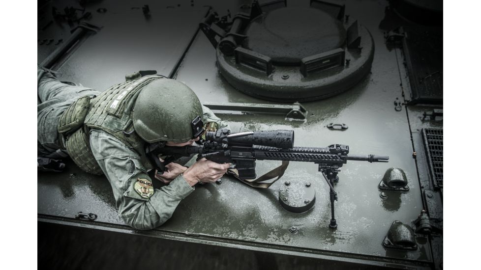 Trijicon ACOG TA33 3x30mm Rifle Scope, Black, Amber Crosshair .308 / 168 Grain Reticle, MOA Adjustment, 400122