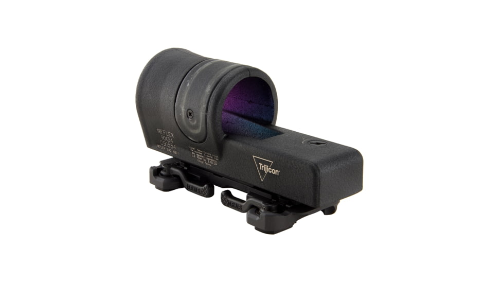Open Box, Dealer DMO Trijicon 42mm Reflex Amber 4.5 MOA Dot Reticle with A.R.M.S. #15 Throw Lever Flattop Mount RX34-23