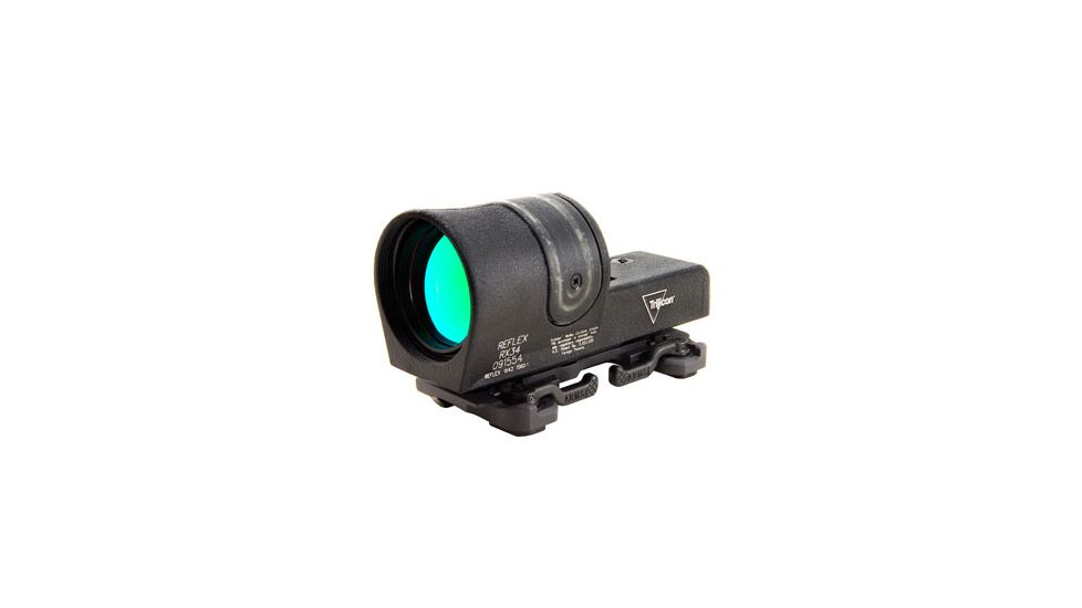 Trijicon 42mm Reflex Amber 4pt5 Moa Dot Reticle Sight Black Throw Lever Flattop Mount Rx34 23 Front V1