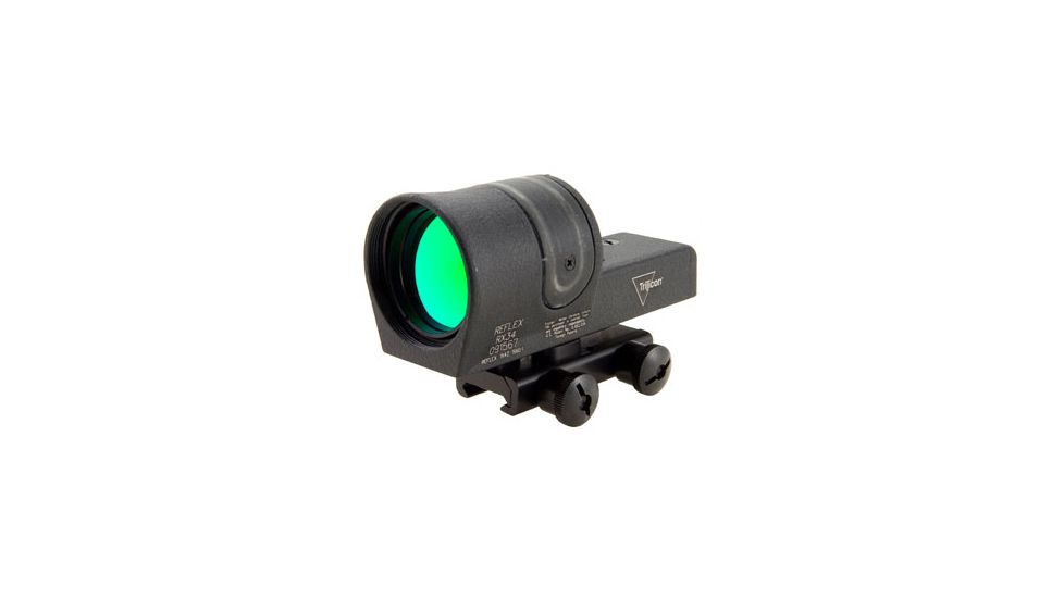 Trijicon 42mm Reflex Amber 4pt5 Moa Dot Reticle Sight Black W Flattop Mount Rx34 14 Front V1