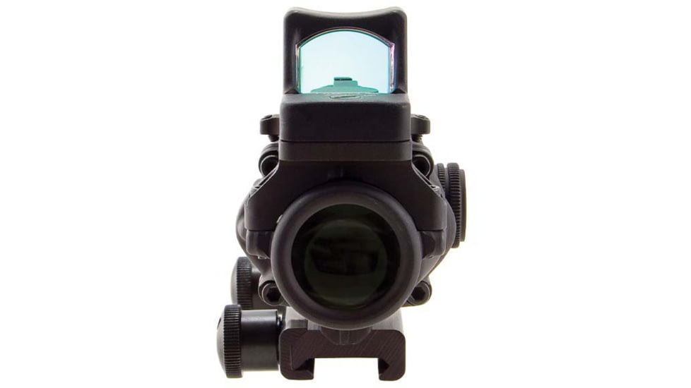 Trijicon 4x32 ACOG Rifle Scope, Center Illuminated Amber Crosshair .223 Reticle w/ Colt Knob Thumbscrew Mount &amp; LED 3.25 MOA Red Dot RMR Type 2, Black, 100556