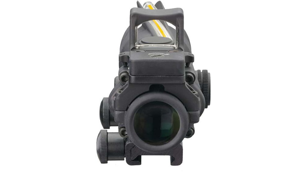 Trijicon 4x32 ACOG Rifle Scope, Dual Illuminated Amber Crosshair .223 Reticle w/ Colt Knob Thumbscrew Mount &amp; LED 3.25 MOA Red Dot RMR Type 2, Black, 100551