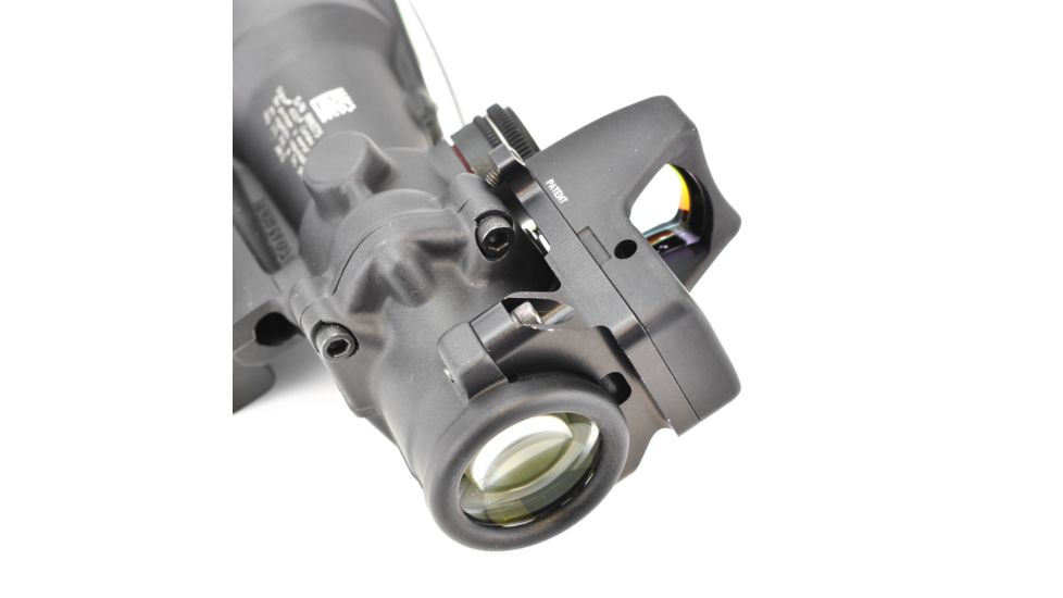 Trijicon 4x32 ACOG Rifle Scope, Dual Illuminated Green Crosshair .223 Reticle w/ Colt Knob Thumbscrew Mount &amp; LED 3.25 MOA Red Dot RMR Type 2, Black, 100552