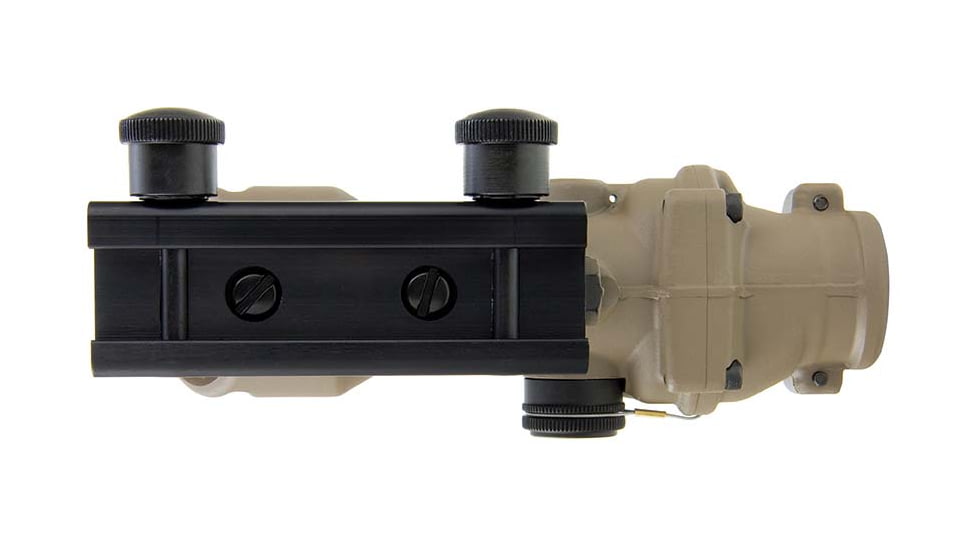Trijicon 4x32 ACOG Rifle Scope, Dual Illuminated Red Chevron .223 Reticle w/ Colt Knob Thumbscrew Mount &amp; LED 3.25 MOA Red Dot RMR Type 2, Cerakote FDE, 100570
